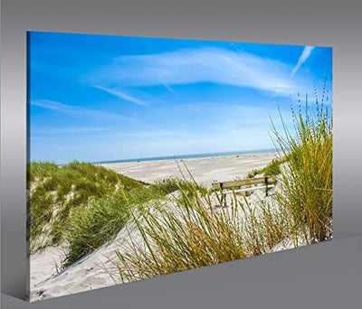 islandburner Bild Bilder auf Leinwand Nordsee Strand 1p XXL Poster Leinwandbild Wandbild Dekoartikel