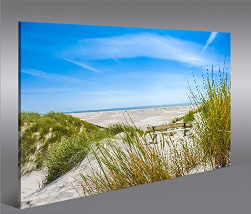 islandburner Bild Bilder auf Leinwand Nordsee Strand 1p XXL Poster Leinwandbild Wandbild Dekoartikel