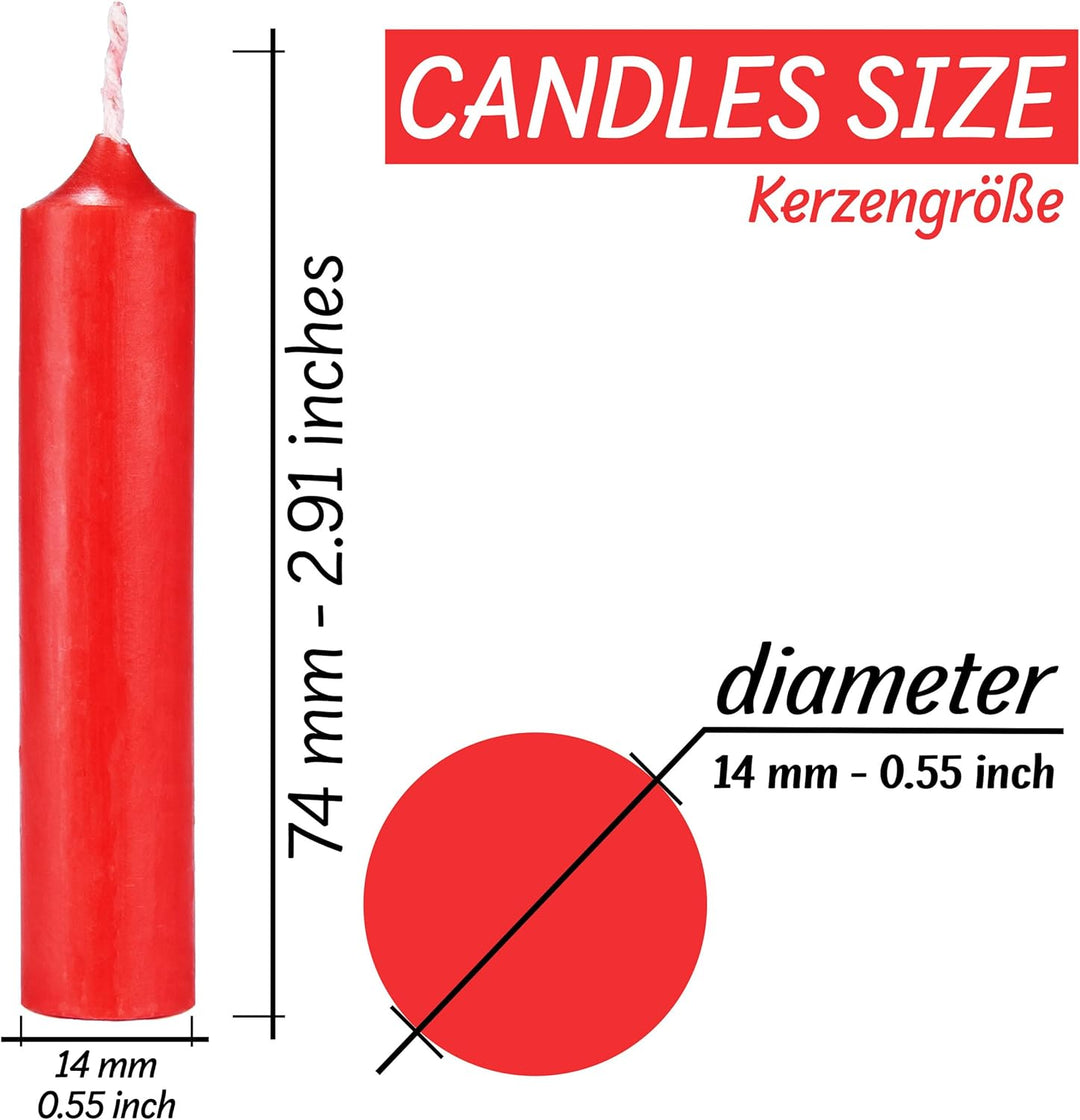 BRUBAKER Weihnachtspyramide aus Holz inkl. 50er Pack Pyramidenkerzen Rot - 55 cm grosse Holzpyramide