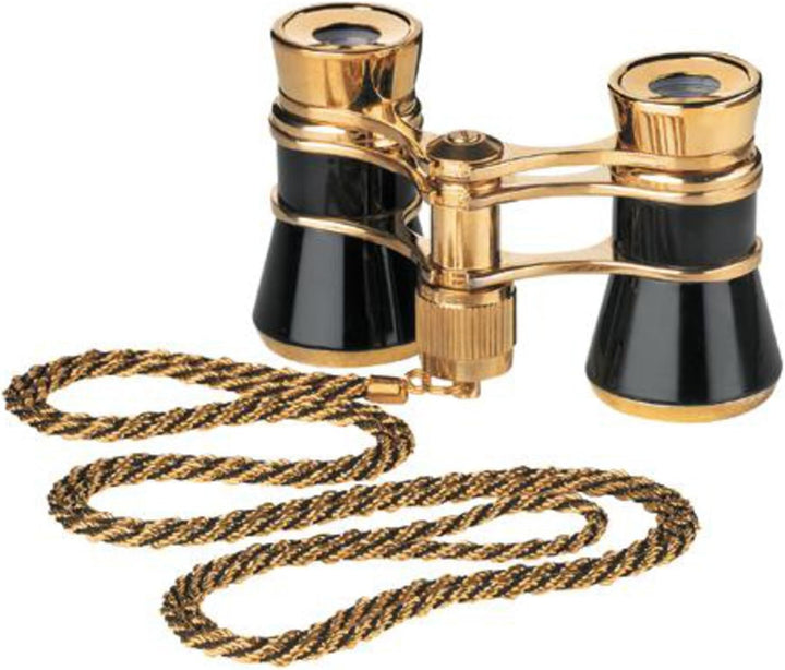 Eschenbach Optik Fernglas Glamour 3x25 Opernglas mit Kette in schwarz-Gold, geeignet für Oper, Theat