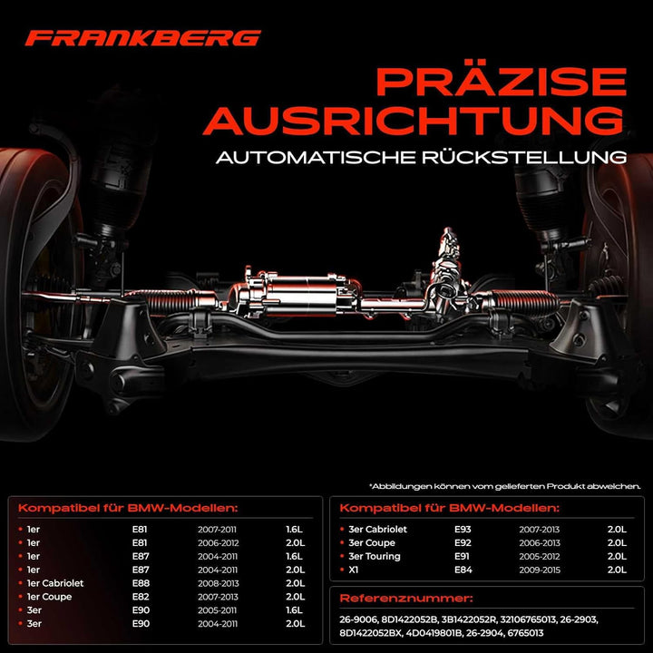 Frankberg Lenkgetriebe Servolenkgetriebe Hydraulisch für Linkslenker Kompatibel mit 1er E81 2.0L 200