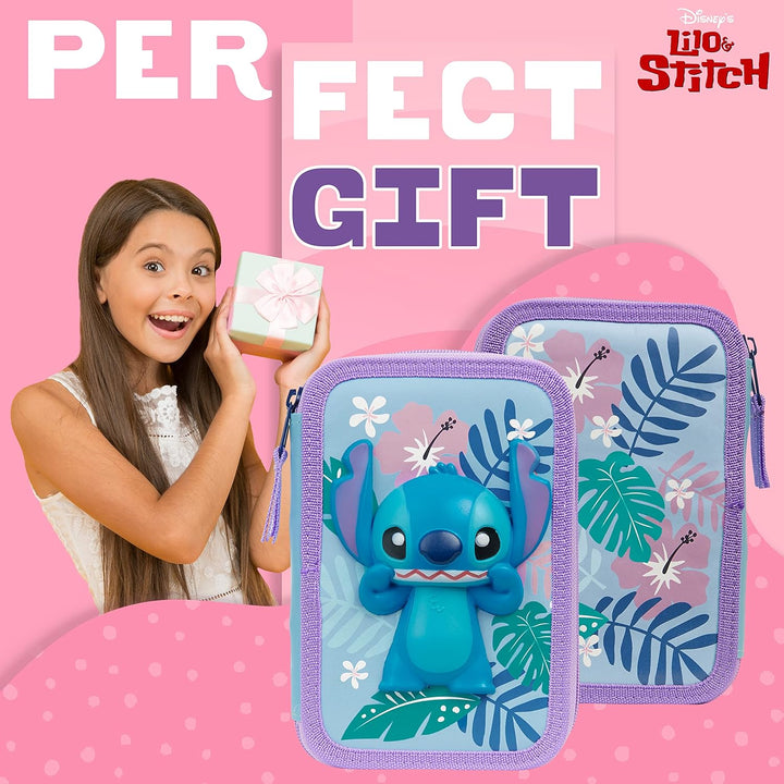 Disney Federmäppchen Mädchen Die Eiskönigin Stitch Federtasche Mädchen Gefüllt Schulmäppchen 2 3 Fäc