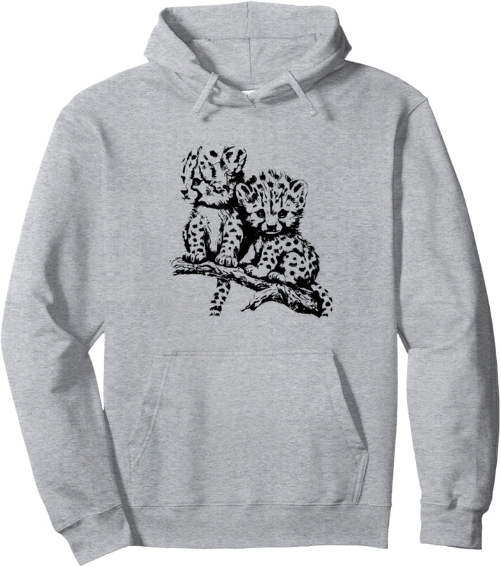 Geparden Babys Motiv Raubkatze Katzen Gepard Jungtiere Pullover Hoodie