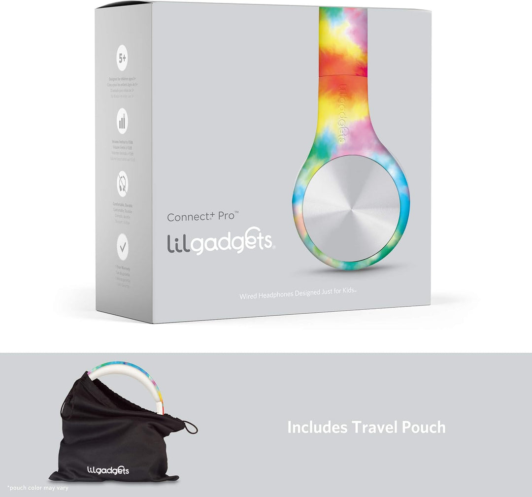 LilGadgets Connect+ Pro Schulkopfhörer für Mädchen sind EIN faltbares Over-Ear-Headset mit einem Inl