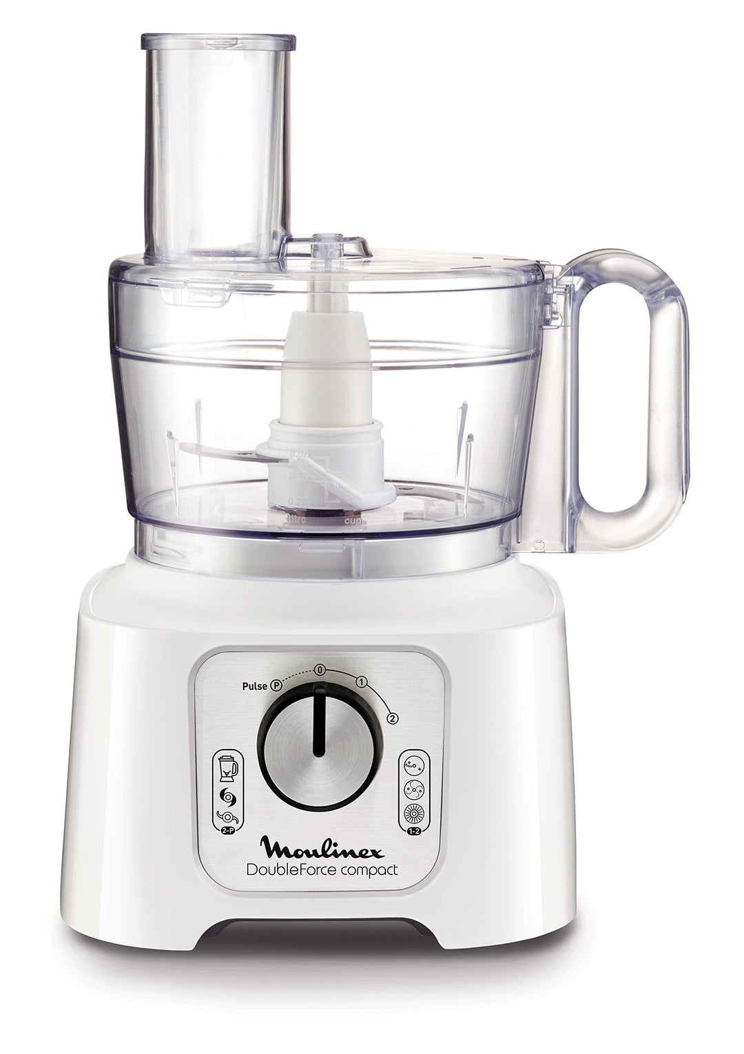 Moulinex doubleforce Kompakter 2,2 l 800 W weisser elektrischer Lebensmittelzerkleinerer – Picadoras