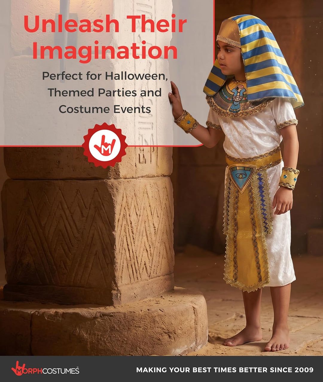 Fun Shack Kostüm Pharao Kinder, Pharao Kostüm Kinder, Kostüm Ägypter Kinder, Ägypten Kostüm Kinder,