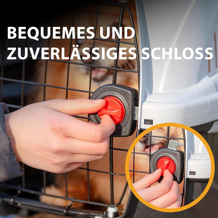Ferplast Transportbox für Haustiere Hundebox für kleine Hunde und Katzen Atlas deluxe 20 Open, Trans