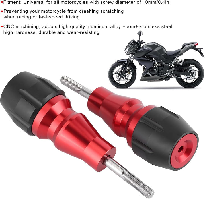 Buachois Motorrad Sturzschutz, Crash Protector Sturzpads,10 mm Edelstahl Universal Anti Kollisions M