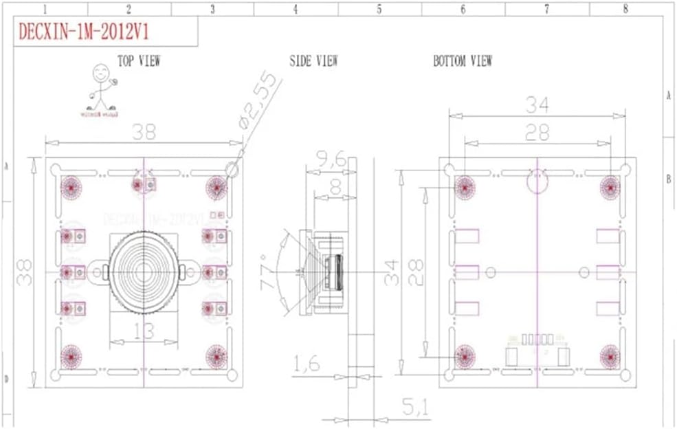 OV9732 Kameramodul 3er Set USB Kamera 1280 x 720 Webcam Hohe Bildklarheit Webkamera mit 2 Meter Kabe
