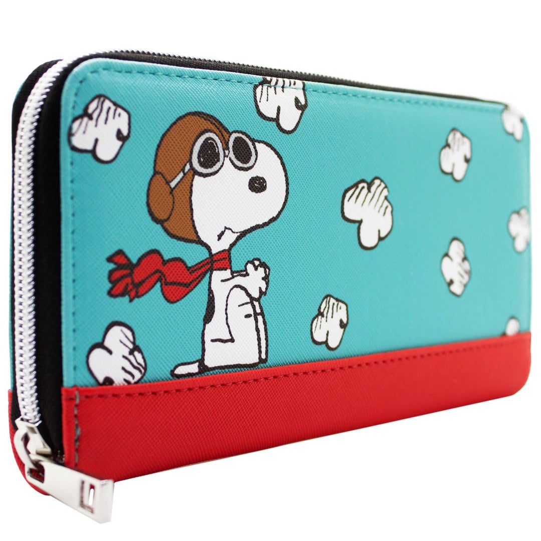 Animation Peanuts Snoopy Fliegender Ass Sopwith Camel Hundehütte Portemonnaie Clutch mit Münzfach &
