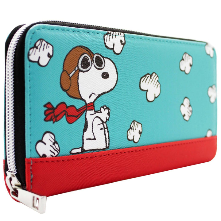 Animation Peanuts Snoopy Fliegender Ass Sopwith Camel Hundehütte Portemonnaie Clutch mit Münzfach &