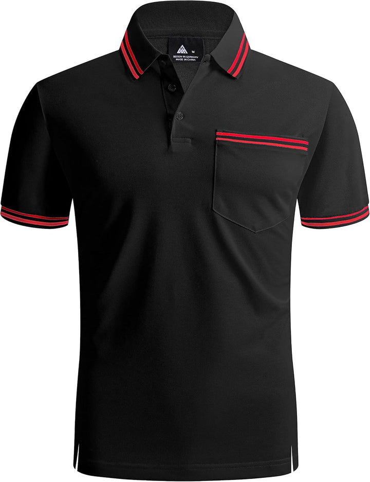 JACKETOWN Polo Shirts Herren Kurzarm Golf Poloshirt Schnelltrocknend Casual Sport Shirt Outdoor Atmu