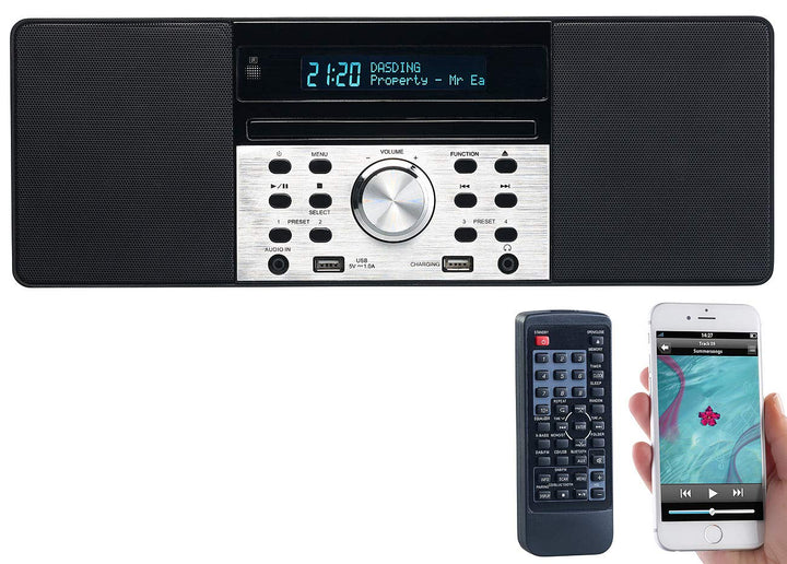 VR-Radio Radio CD: Digitalradio mit DAB+, FM, Bluetooth, CD, Audio-Player, USB-Port, 60 W (DAB Radio