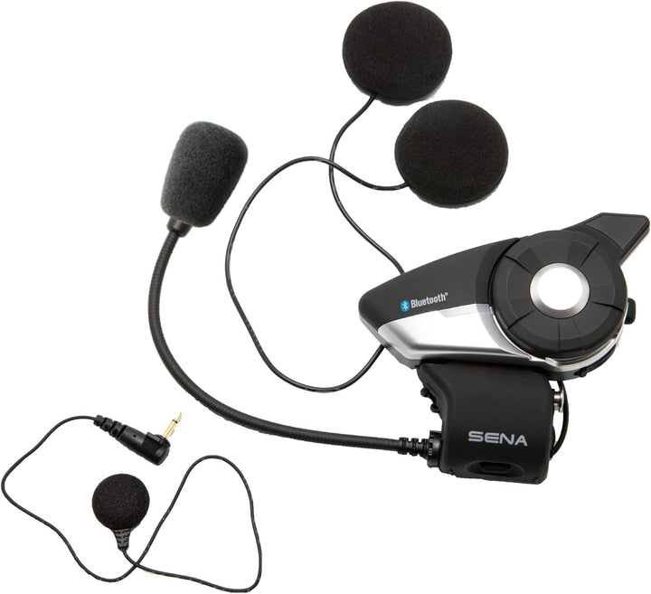 Sena 20S EVO Motorrad Bluetooth Kommunikationssystem mit HD Lautsprechern Schwarz Einzelpackung mit