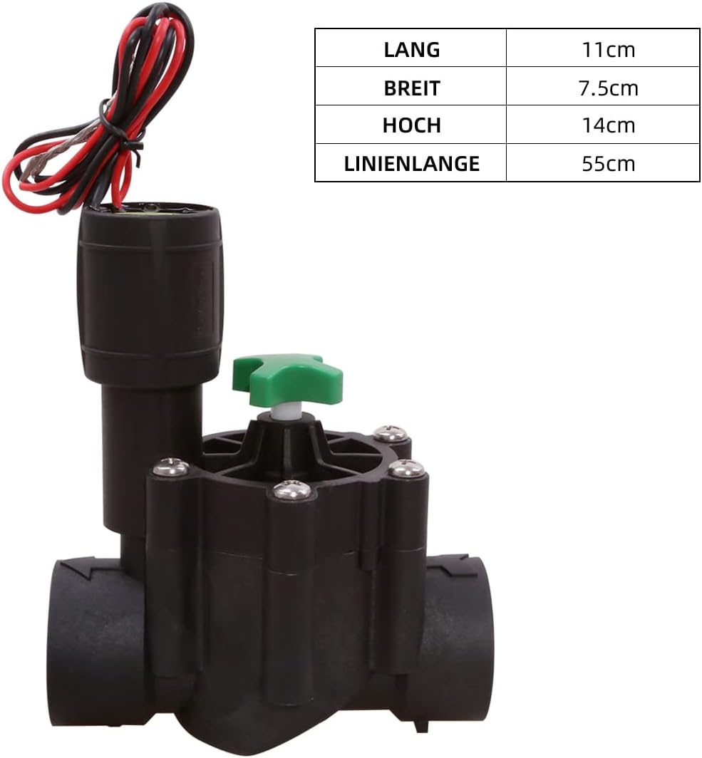 Aqualin 12-15V 1 Zoll DC Magnetventil Bewässerungsventil Geeignet für Automatischer Bewässerungscomp