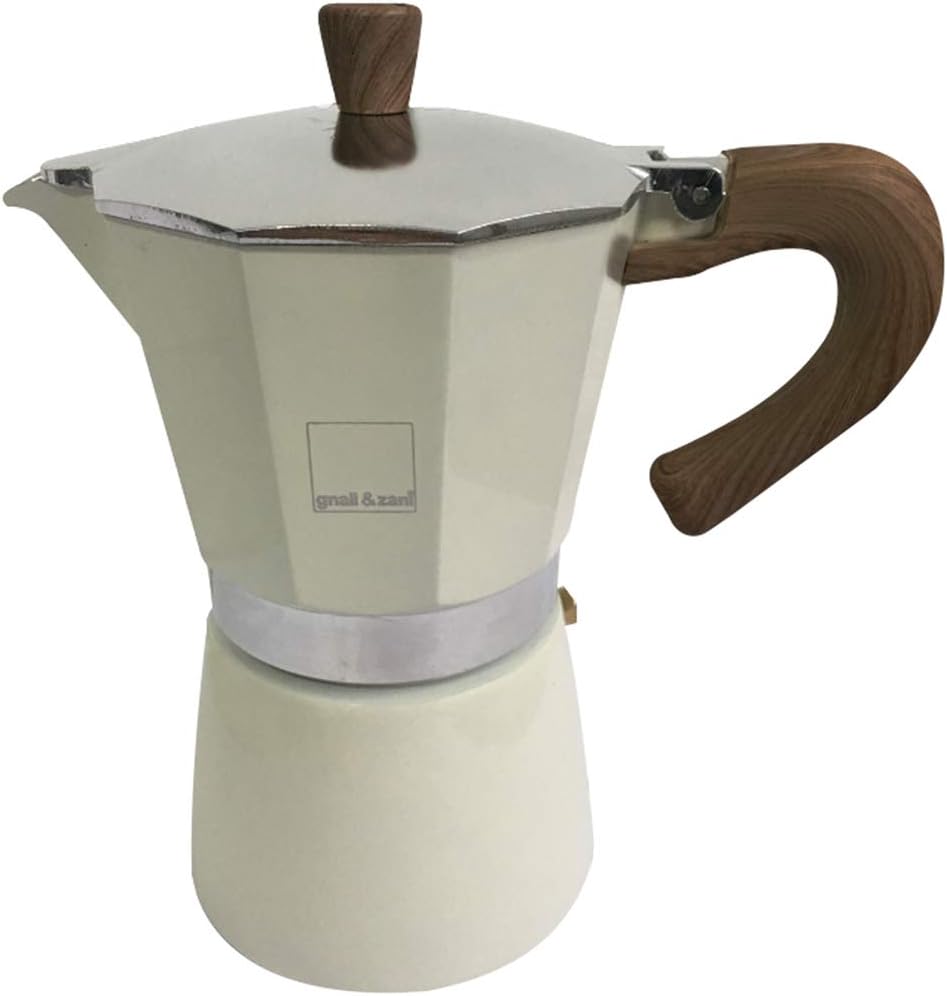 Gnali & Zani Venezia Espressokocher | Creme | Für 9 Tassen | Alle Herdarten inklusive Induktion | Al
