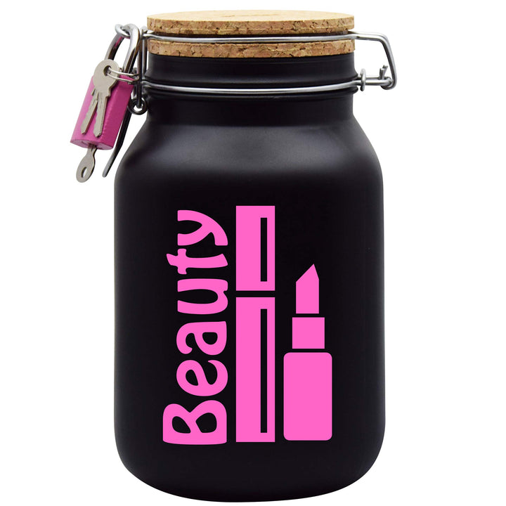 Spardose Beauty Geld Geschenk Idee Schwarz XL