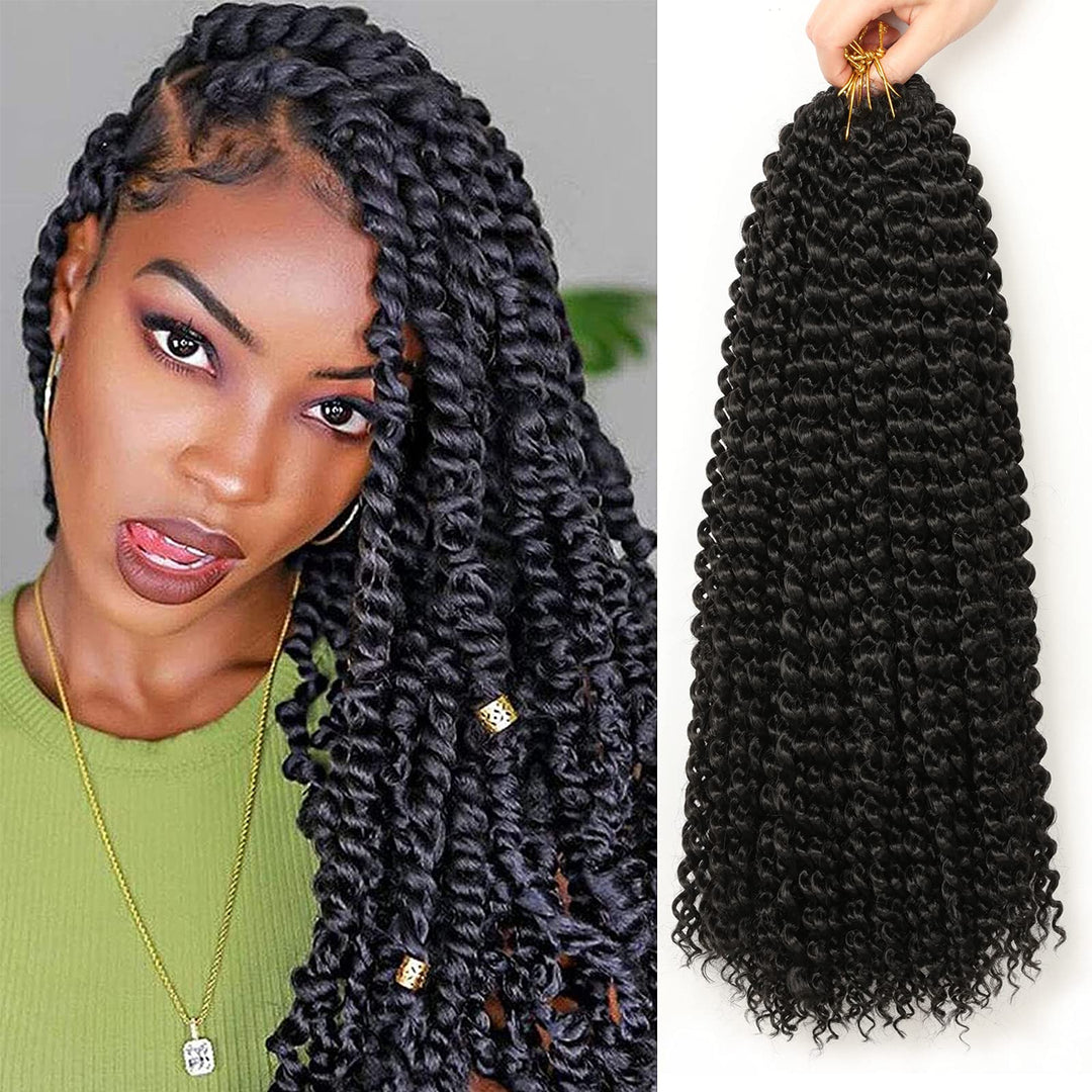 Passion Twist Hair, 6 Packungen 18-Zoll-Braids Extensions Faux Locs Crochet Hair YDDM Synthetische H