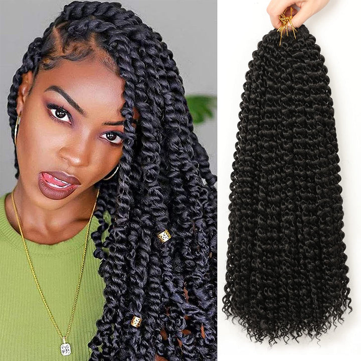 Passion Twist Hair, 6 Packungen 18-Zoll-Braids Extensions Faux Locs Crochet Hair YDDM Synthetische H