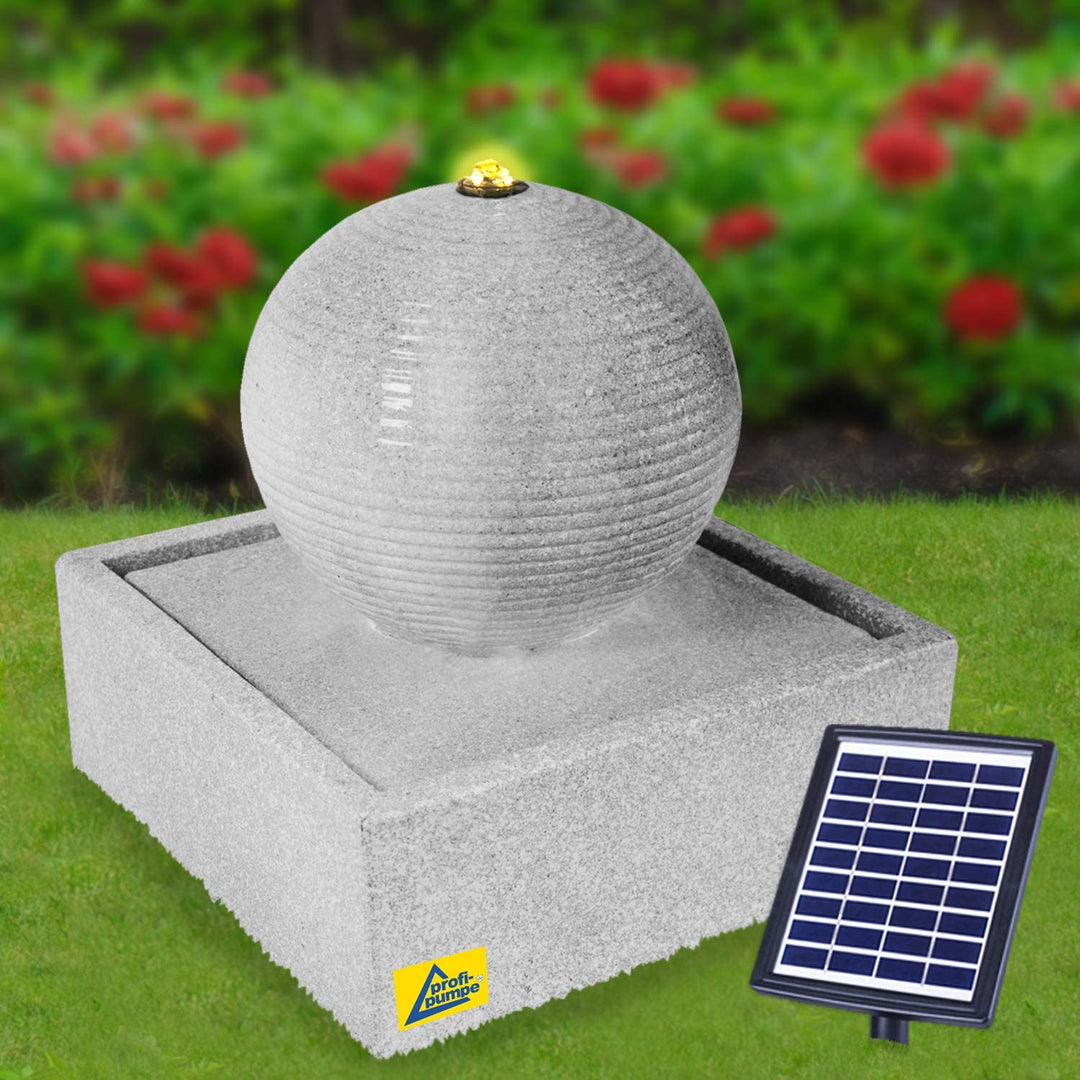 Gartenbrunnen Solarbrunnen Brunnen, Vogelbad Wasserfall, Gartendeko mit Pumpe, Wasserspiel für Garte