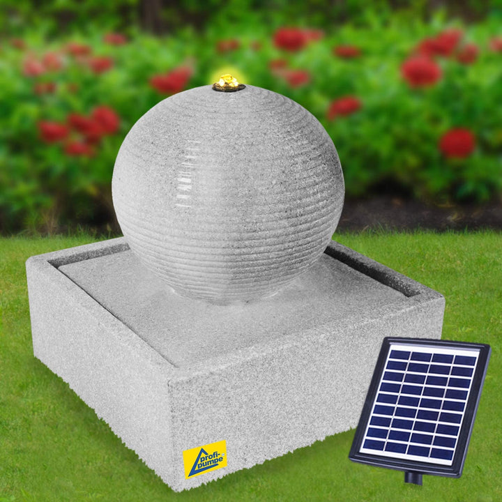Gartenbrunnen Solarbrunnen Brunnen, Vogelbad Wasserfall, Gartendeko mit Pumpe, Wasserspiel für Garte