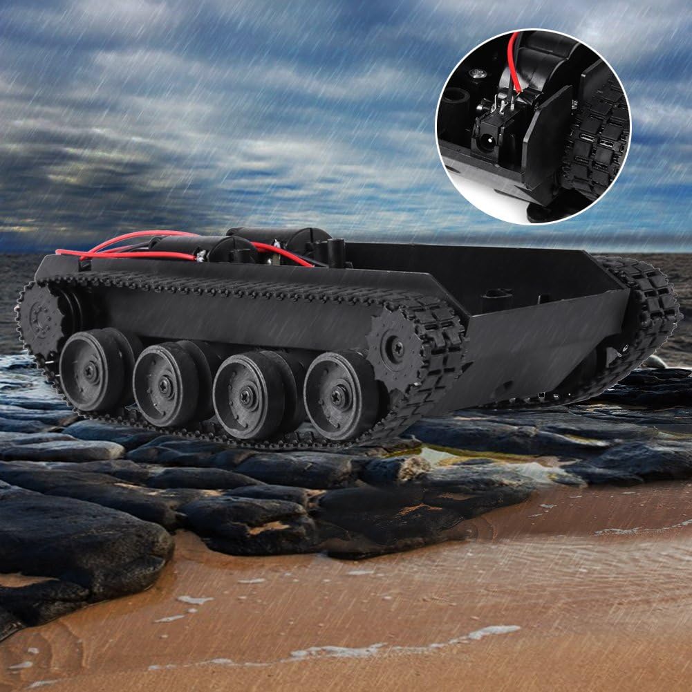 Walfront Leichte Stoss absorbiert Kunststoff Roboter Tank Chassis Smart Auto Plattform DIY Kit mit 1
