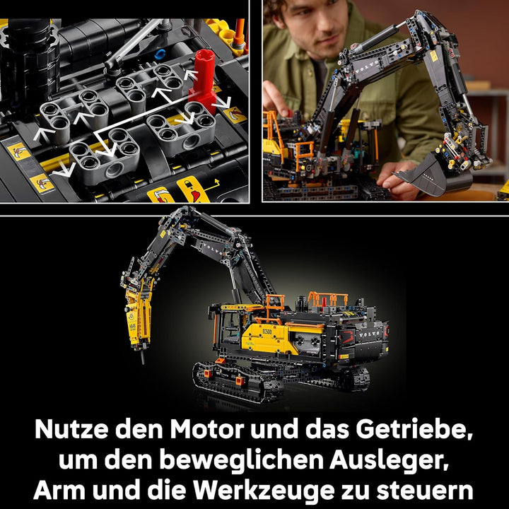 LEGO Technic Volvo EC500 Hybrid-Bagger - Spielzeug Automodell mit Motor für Erwachsene mit beweglich