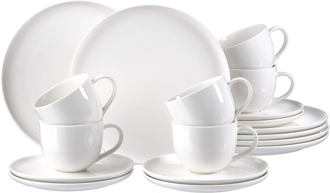 Ritzenhoff & Breker Kaffeeservice Skagen, 18-teilig & 52404 Müslischale, Weiss Bundle mit Müslischal
