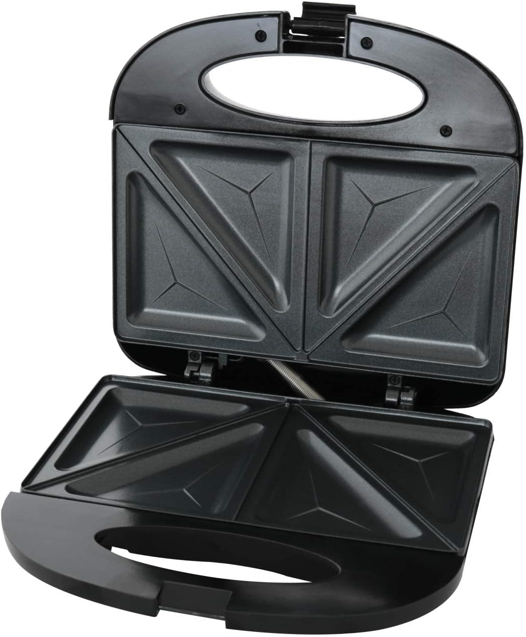 Deski Sandwichmaker 750 Watt Schwarz silber Sandwichtoaster Maker