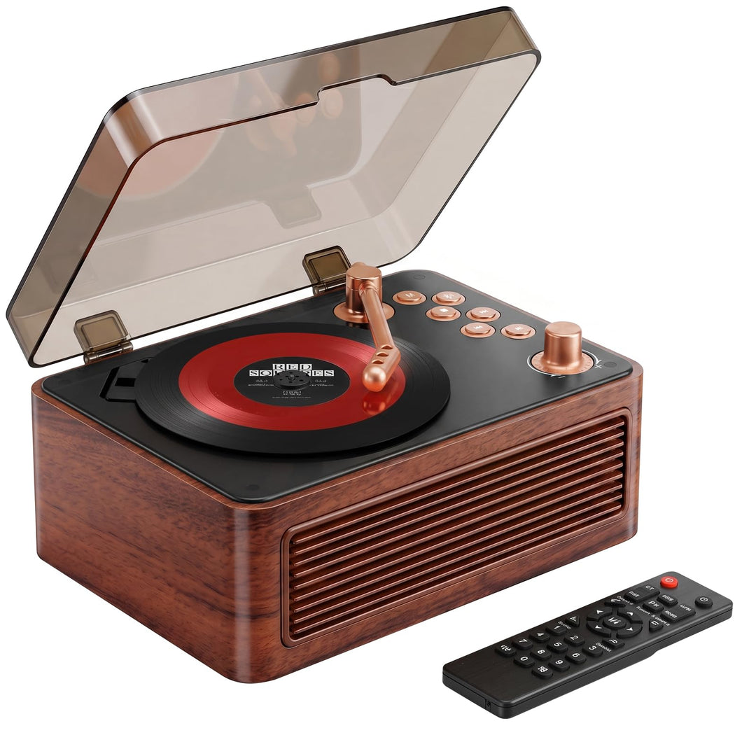 Gueray Tragbarer Bluetooth CD-Player mit Lautsprechern 3600mAh Wiederaufladbarer Vintage CD Spieler