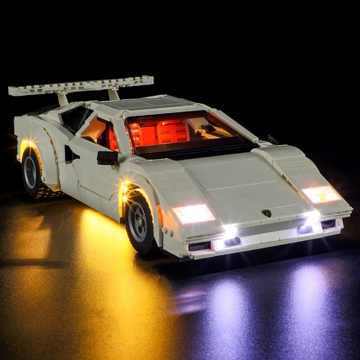 GEAMENT LED Licht-Set Kompatibel mit Lego Lamborghini Countach 5000 Quattrovalvole - Beleuchtungsset