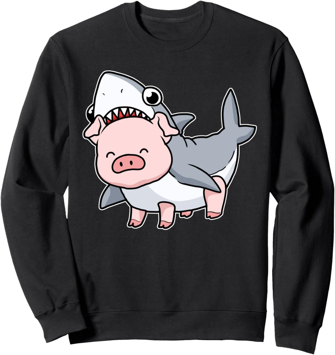 Süsses Schwein Geschek Frauen Kostüm Hai Kinder Schwein Sweatshirt