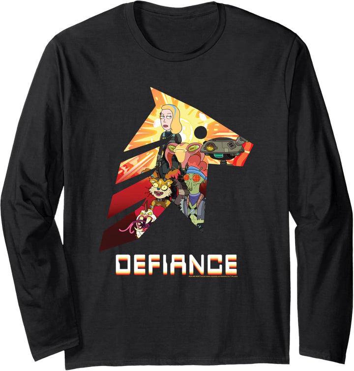 Rick and Morty Defiance Poster Langarmshirt