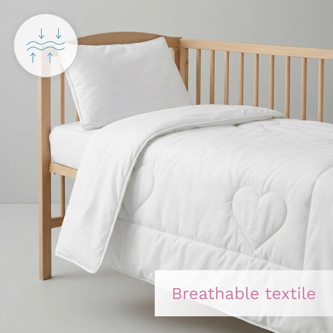 Baby Comfort Gestepptes Kleinkind-Bettwäsche-Set, 4 Tog und flaches Kissen, 80 x 70 cm (12 Monate +)