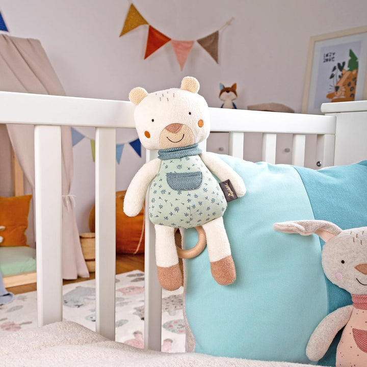 SIGIKID 39773 Spieluhr Bär, yellow für Mädchen und Jungen von 0 bis 36 Monaten Mint/Weiss/Bär, Mint/