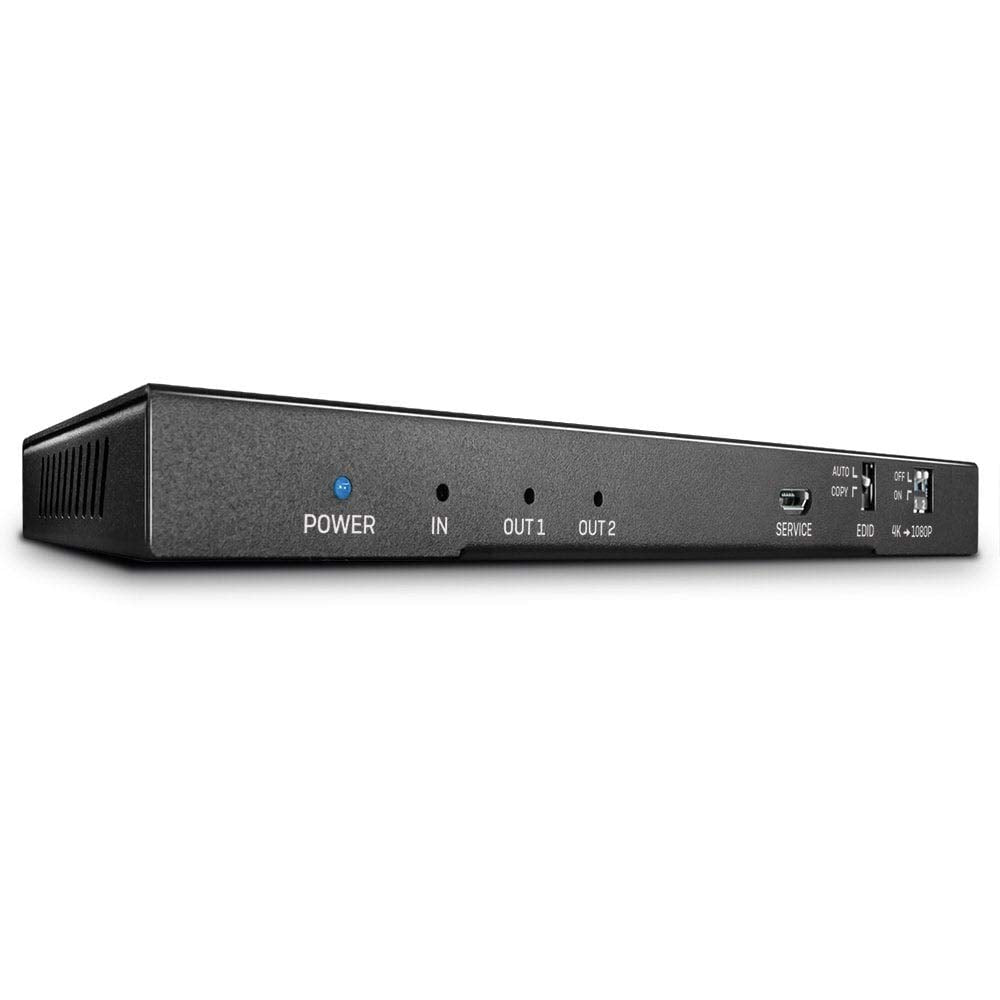 LINDY 38230– HDMI 18G Splitter mit Audio & Downscaling, 2 Ports – HDMI Splitter 4K Ultra HD Signal a