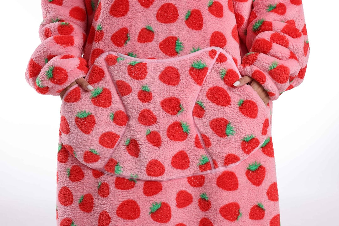 Lange Hoodie Decke mit Ärmeln für Damen & Erwachsene - Kuscheldecke mit Ärmeln - Weiche & Warme Deck