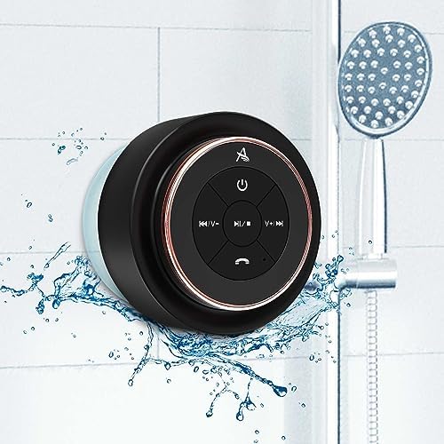 Xleader Dusche Bluetooth Lautsprecher Klein Musikbox, Wasserdicht Bluetooth Lautsprecher mit Saugnap