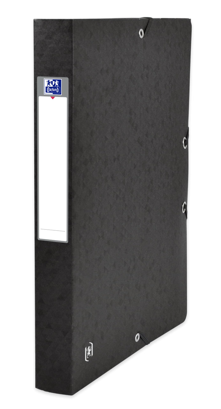 Oxford Sammelbox A4, aus Karton, 4 cm Rückenbreite, schwarz, 9 Stück 4 cm Rückenbreite Schwarz, 4 cm
