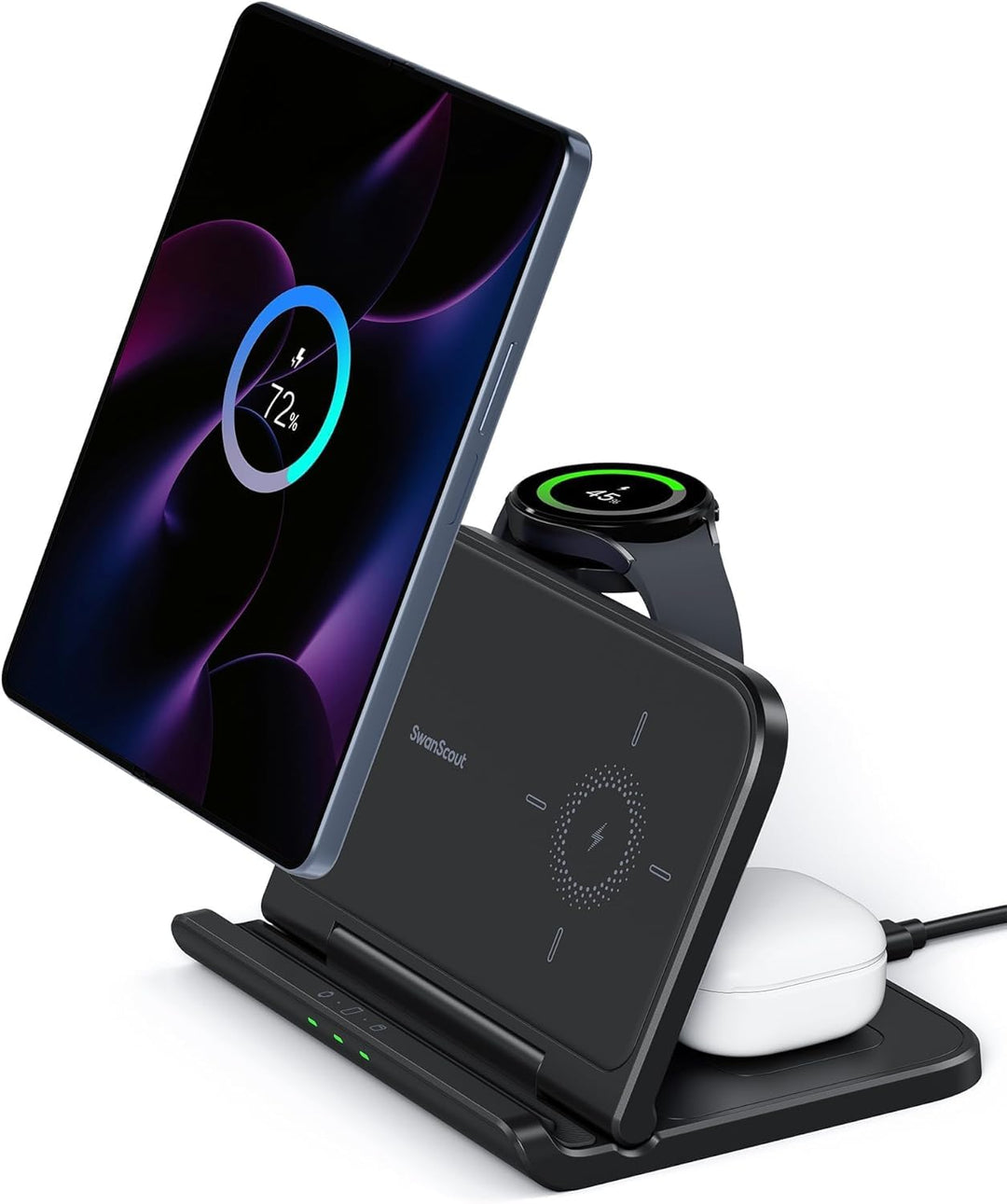 3-in-1 Ladestation für Samsung Z Fold 8 Ultra/7/6, für Galaxy Watch | Faltbare Ladegerät für Z Fold/