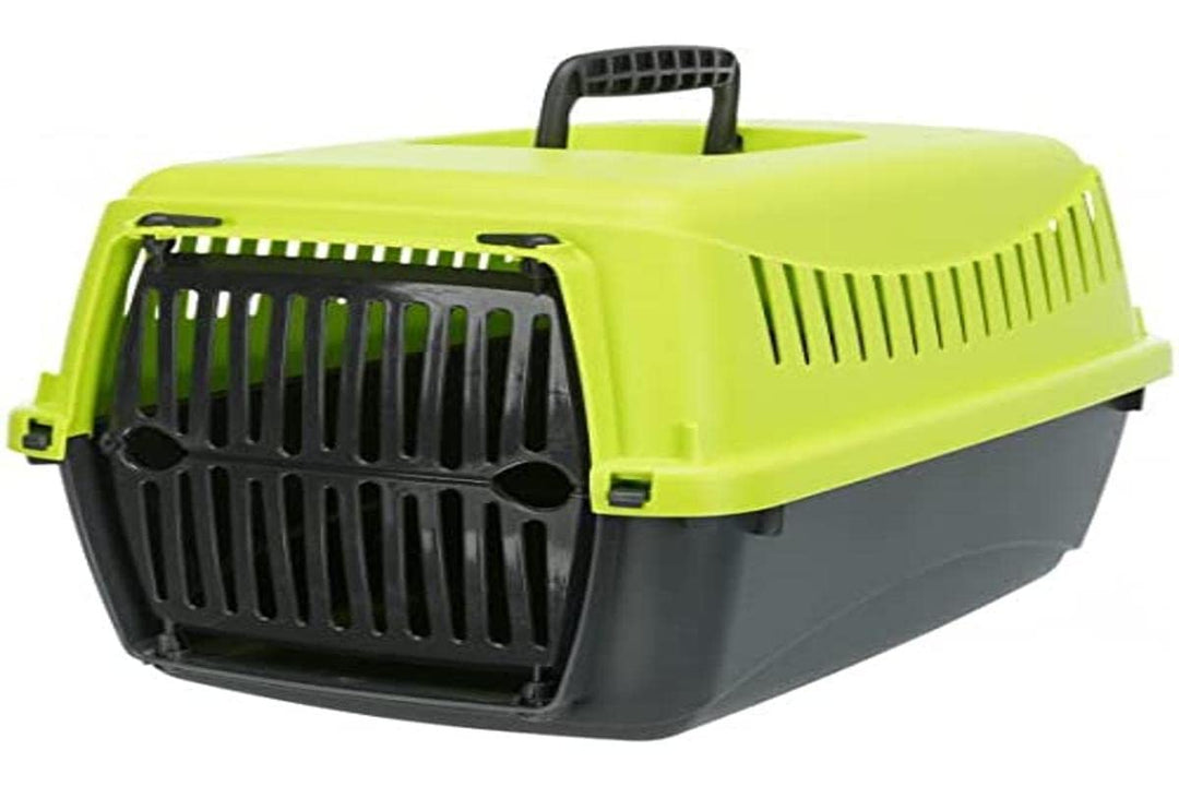 Trixie - Transportbox Capri – Grösse XXS (26 × 25 × 39 cm) – Material: Kunststoff – Farbe: Grau/Grün