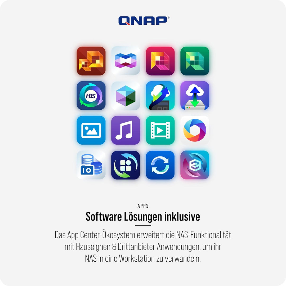 QNAP NAS TS-855eU-RP-8G 8bay 2HE (2U Rackmount NAS mit kurzer Einbautiefe und 8-Core Rechenleistung