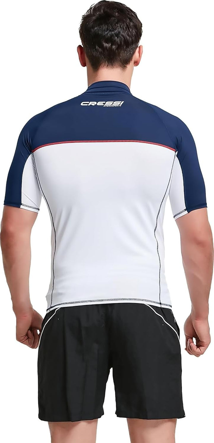 Cressi Shield Man Rash Guard Short/Sl Schützender Rashguard für SUP und Wassersport Blau/Royalblau X