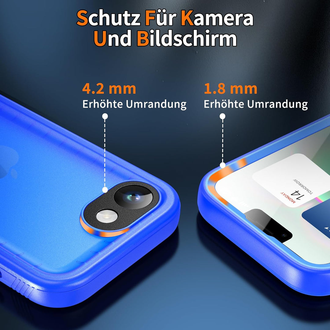 Cozycase TOP Militärschutz für iPhone 16e 17e wasserdichte 360 Grad Hülle - 2m Sturzfest Panzerhülle