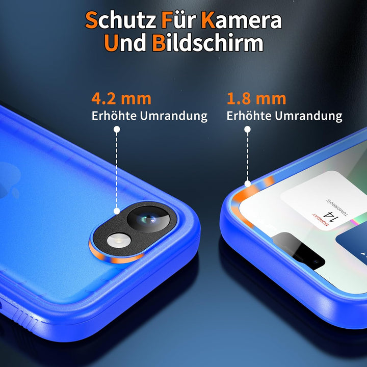 Cozycase TOP Militärschutz für iPhone 16e 17e wasserdichte 360 Grad Hülle - 2m Sturzfest Panzerhülle