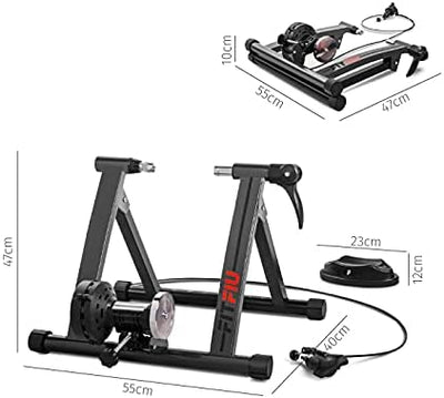 FITFIU Fitness ROB-20 - Klappbarer Fahrradtrainer mit 5 Widerstandsstufen, kompatibel mit 26" bis 29