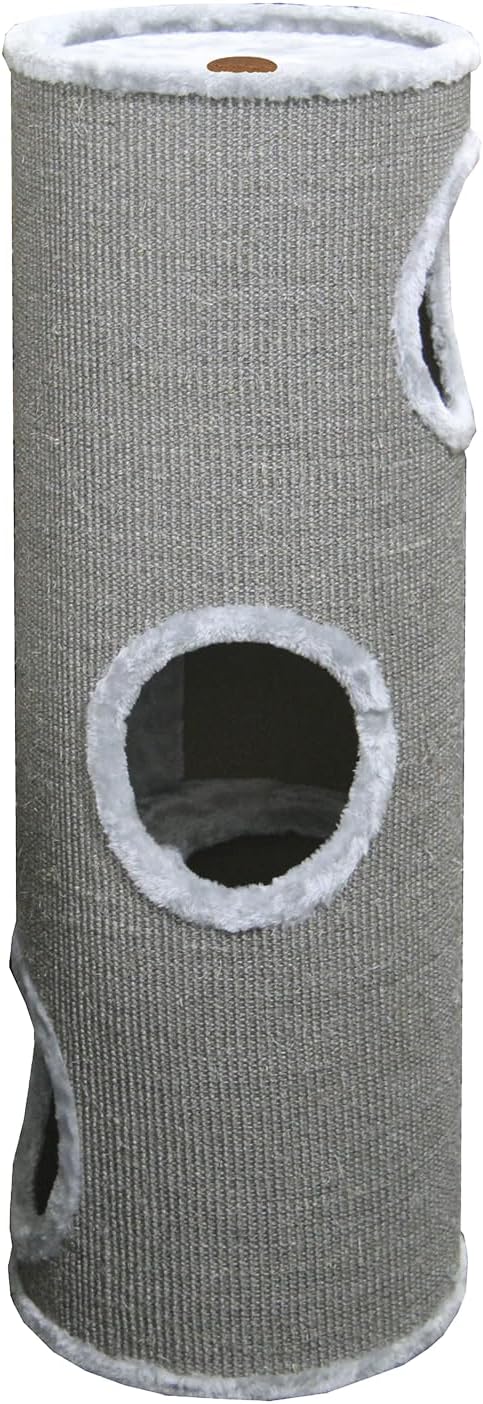 Jack and Vanilla Moderne, stilvolle Kratztonne, graue Oberfläche, Ø36 x 100 cm, Kratztonne, Katzenkr