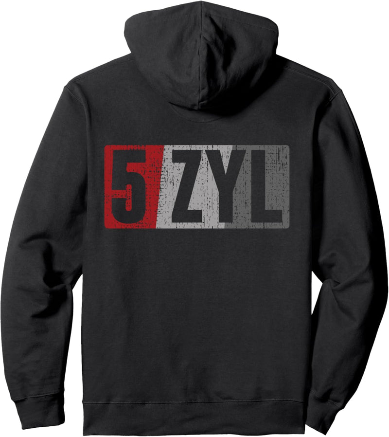 5 Zylinder Retro Rennsport Motor Engine KFZ Auto Tuning Pullover Hoodie