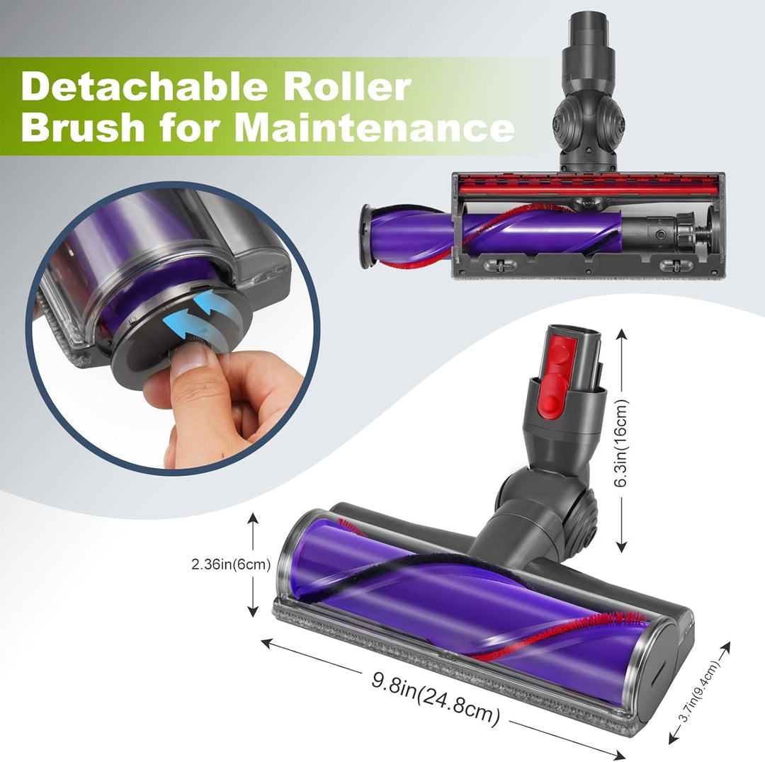 Elektrobürste für Dyson V11 V15 V10 V8 V7 Staubsauger, Ersatzbürste Zubehör mit Direktantrieb, Ersat