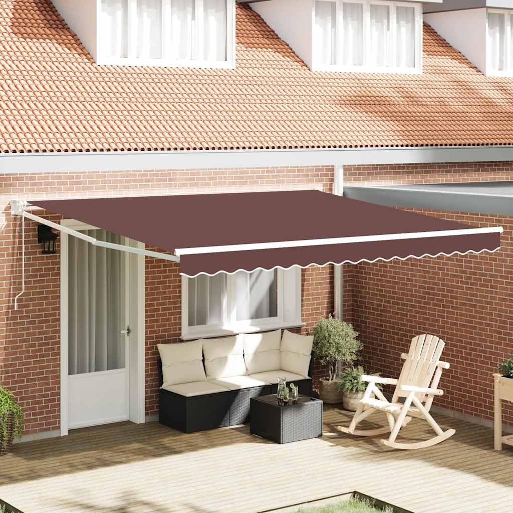 vidaXL Automatisch Manuell Braun 400x300 cm 400 x 300 cm Braun und Weiss, 400 x 300 cm Braun und Wei